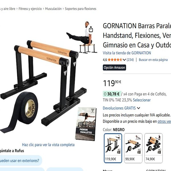GORNATION Parallettes madera